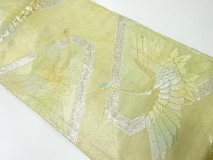 アンティーク　鶴模様織出し袋帯（材料）